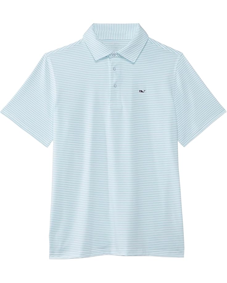 

Поло Vineyard Vines Bradley Stripe Sankaty Polo, цвет White/Aqua Haze