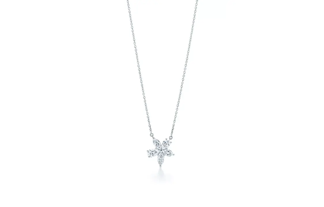 

TIFFANY & CO. Victoria Collection Diamond 0.88 Carat Necklaces Women's Silver