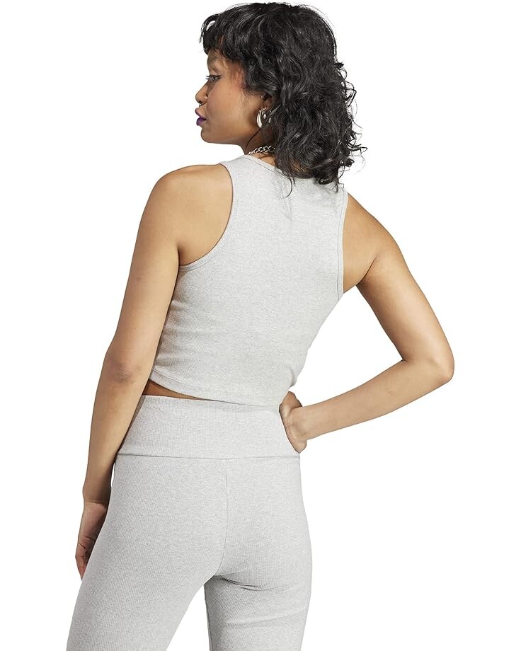 

Топ Adidas Essentials Rib Tank Top, цвет Medium Grey Heather