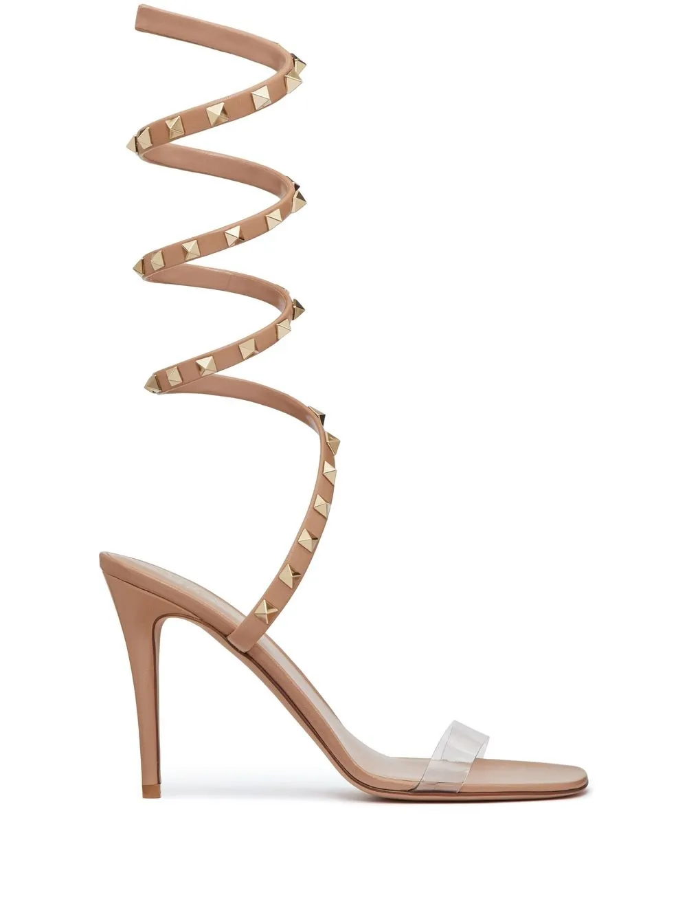 Босоножки Rockstud 100 Valentino Garavani, нейтральный