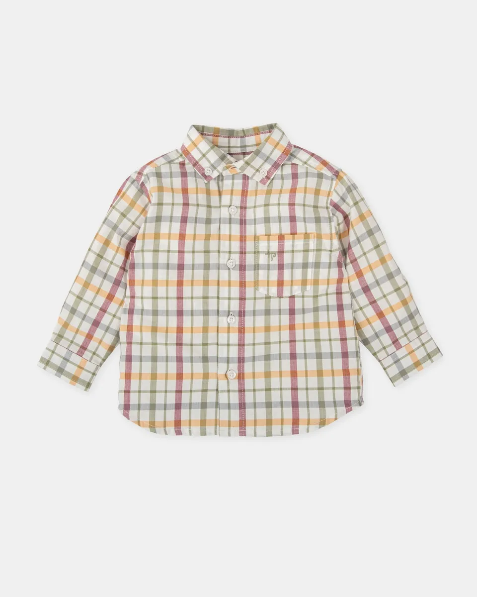 

Детская рубашка в разноцветную клетку Tutto Piccolo