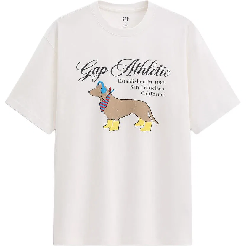 Футболка унисекс crew neck GAP, Carbon Gray — фото 3