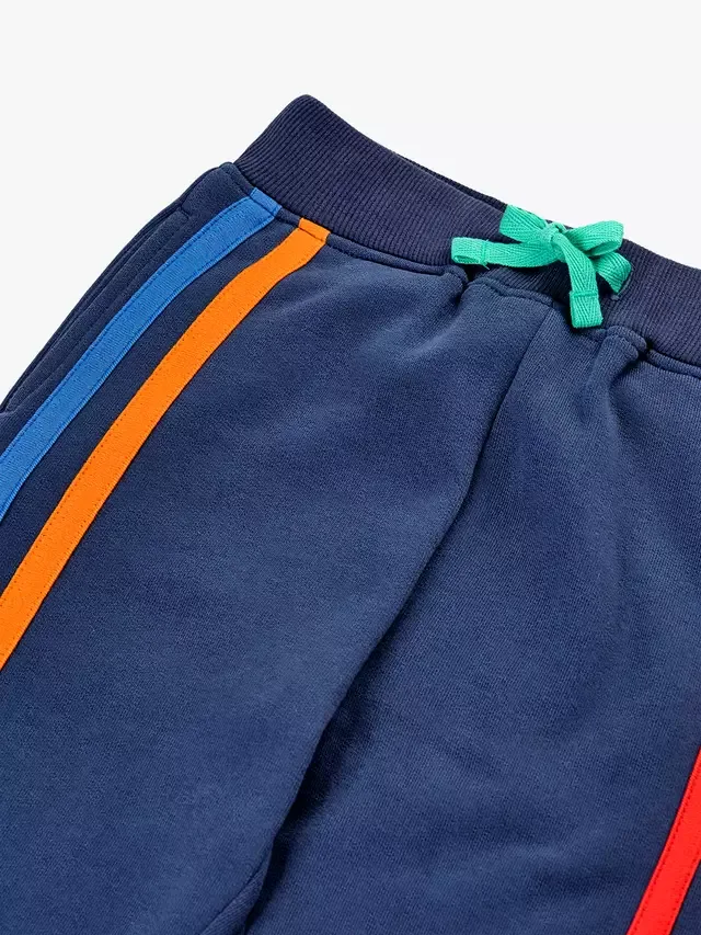 Детские хлопковые полосатые спортивные брюки Alden, темно-синие Frugi — фото 3
