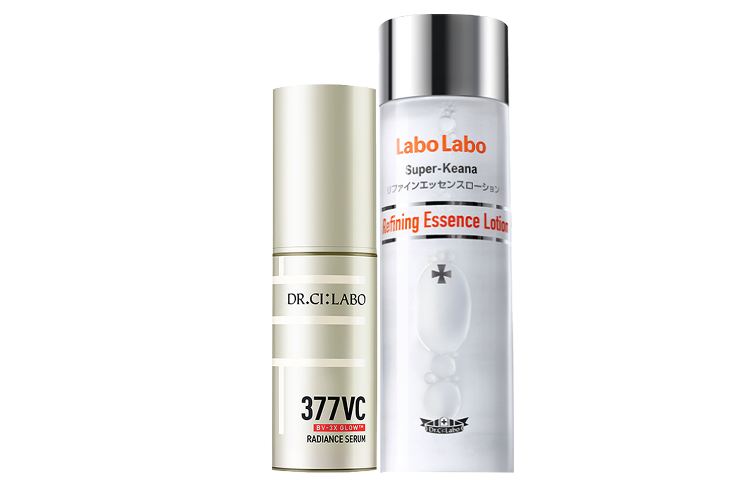 

Наборы сывороток CHENGYEYISHENG Urban Techwear Water Skincare Sets: успокаивающие, увлажняющие, питательные, 18 г + 100 мл Dr. Ci:Labo, two-piece set: 225 urban techwear toner 100ml+377 brightening essence 18g