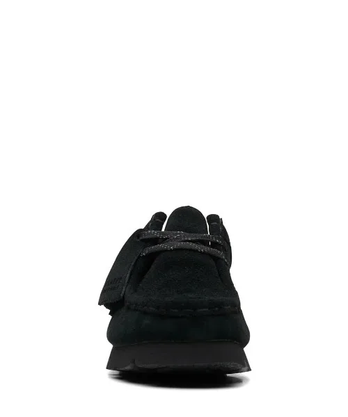 Унисекс мокасины из замши Clarks Wallabee GTX чёрные — фото 4