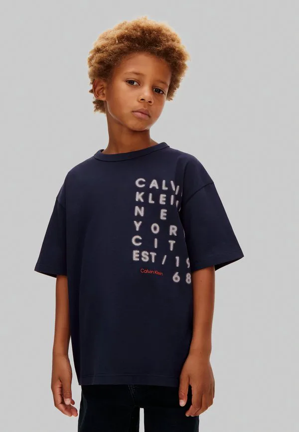 Футболка с квадратным логотипом Calvin Klein Jeans, Evening Blue