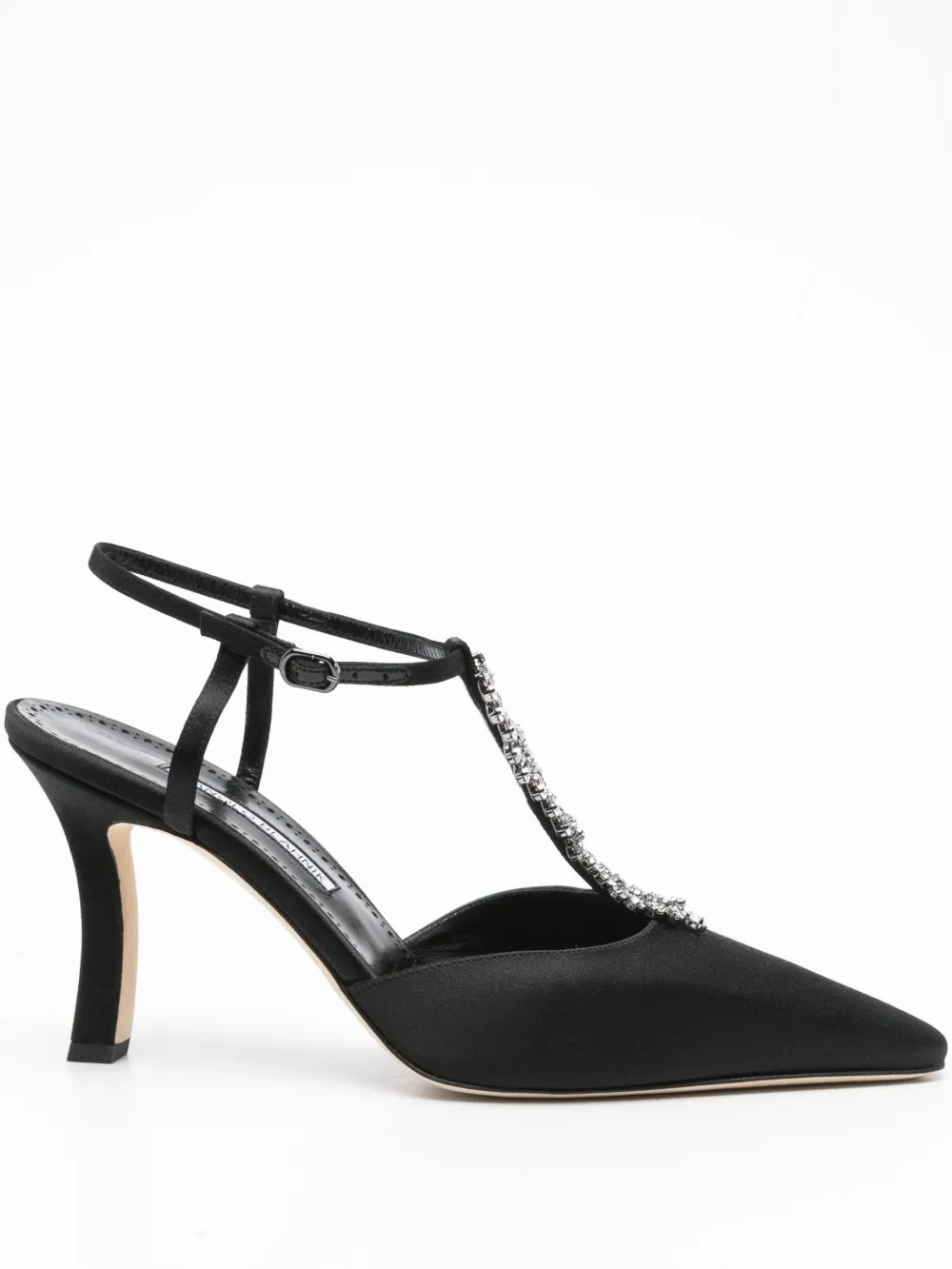 Сандалии Sufik на каблуке 90 мм Manolo Blahnik, черный