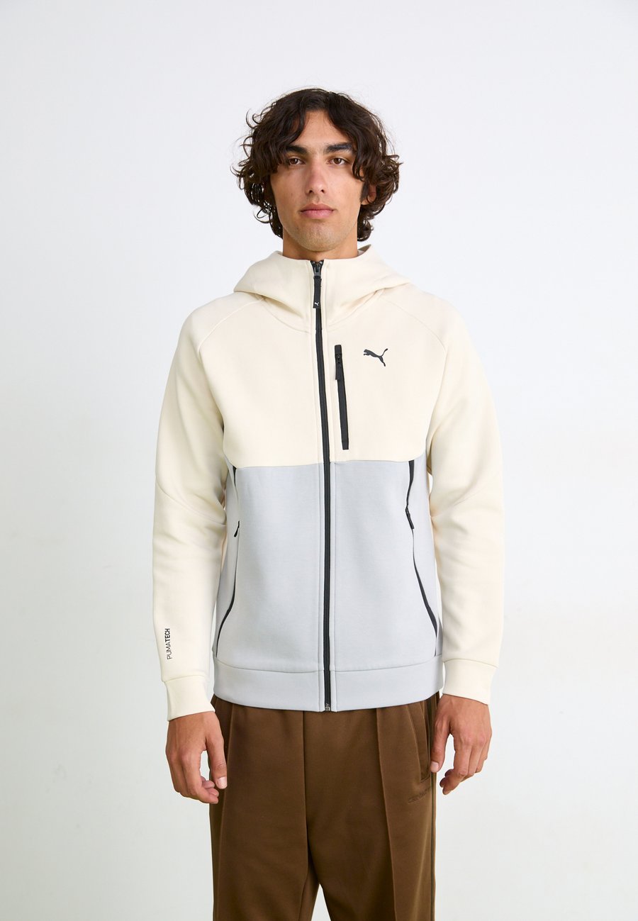 

Толстовка Puma Zip-up sweatshirt, Alpine Snow Gray Echo/Light Yellow