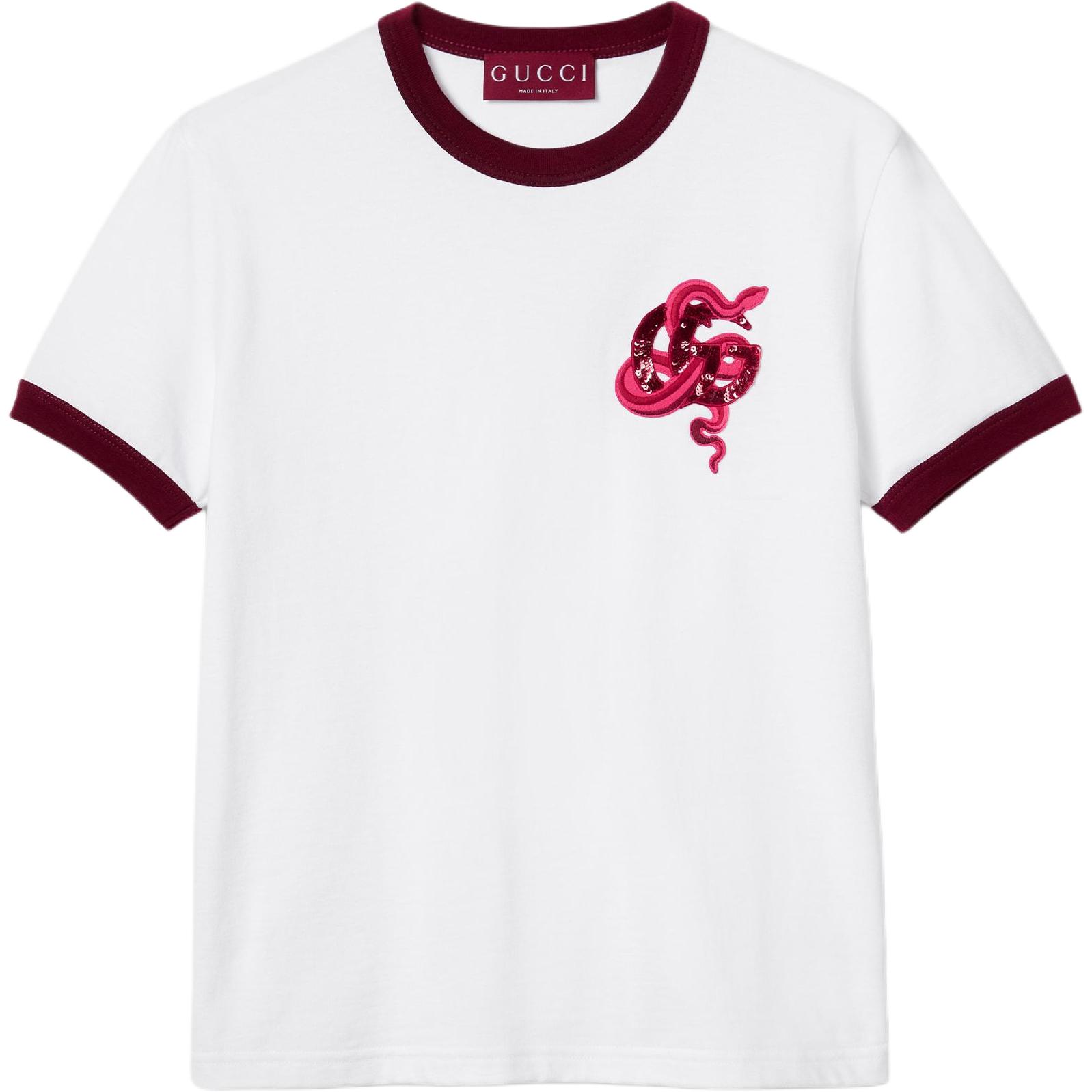 Футболка GUCCI Regular SS25, классический крой, белая — фото 3