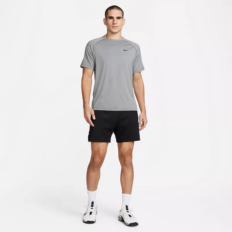 Мужская футболка для фитнеса с короткими рукавами Nike Dri-FIT Ready, серый — фото 2