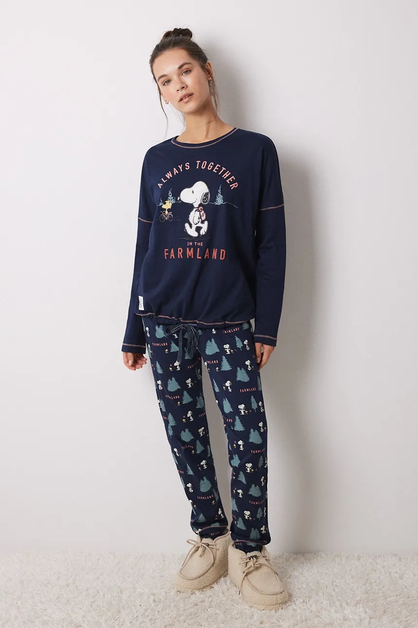 

SNOOPY шерстяная пижама women'secret, синий