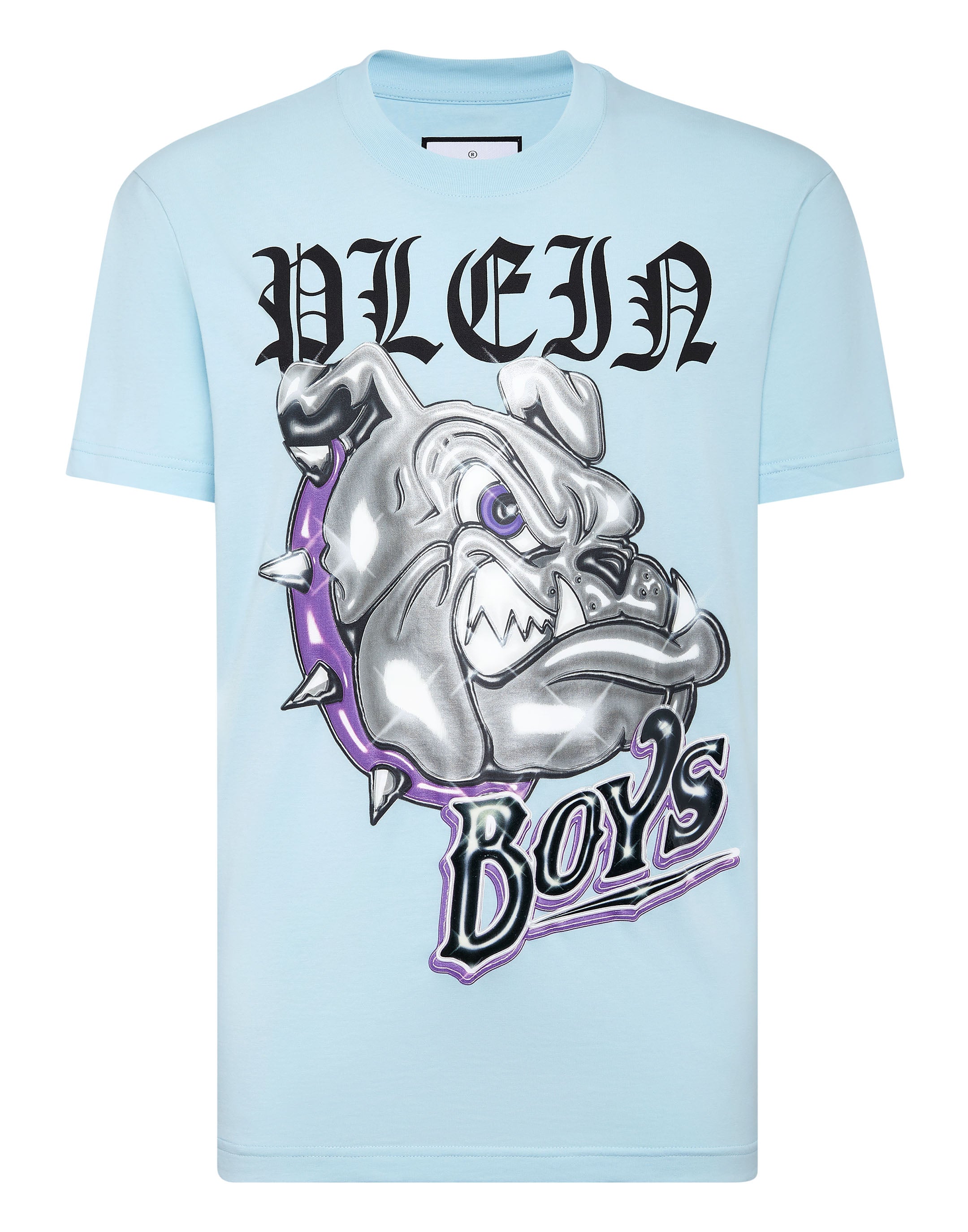

Футболка с круглым вырезом SS Bulldogs PHILIPP PLEIN, светло-голубой