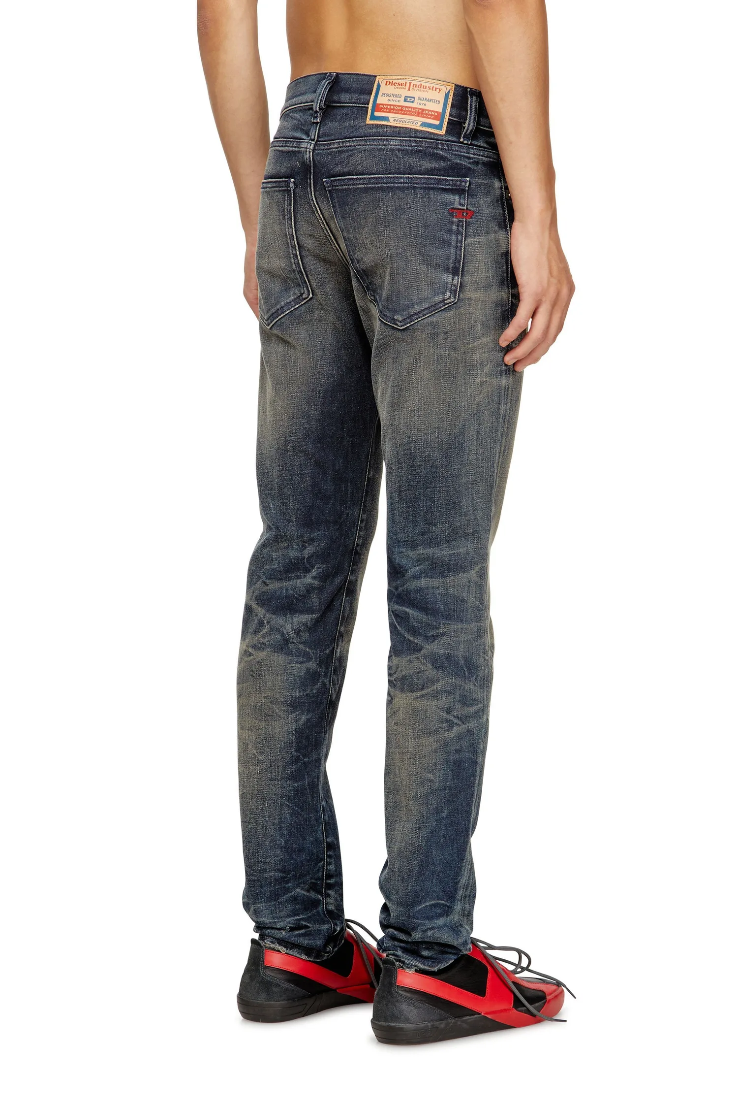 Мужские узкие джинсовые брюки 2019 D-STRUKT L.30 Diesel, Indigo Blue — фото 2