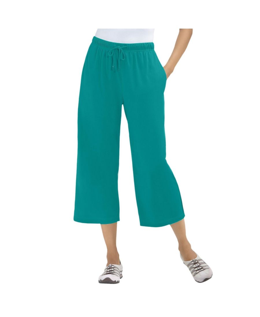 

Брюки-капри из спортивного трикотажа больших размеров Woman Within, Waterfall