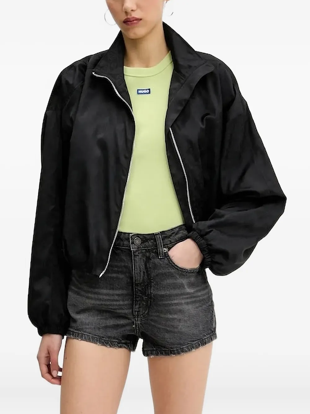 

Куртка на молнии с геометричным узором Hugo, черный