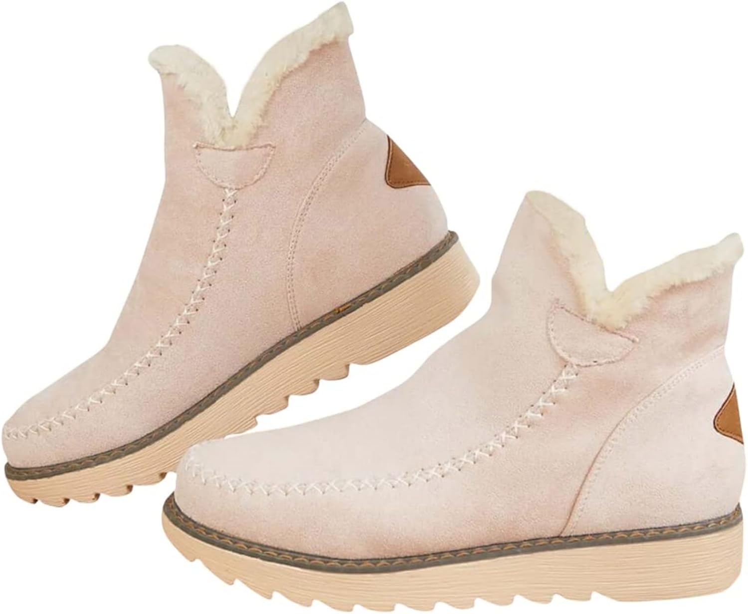 

Женские зимние ботинки AYziemezm, теплые короткие снежные ботильоны, водонепроницаемые, противоскользящие, легкие повседневные обувь с меховой подкладкой для прогулок на улице, удобные короткие ботинки, бежевый