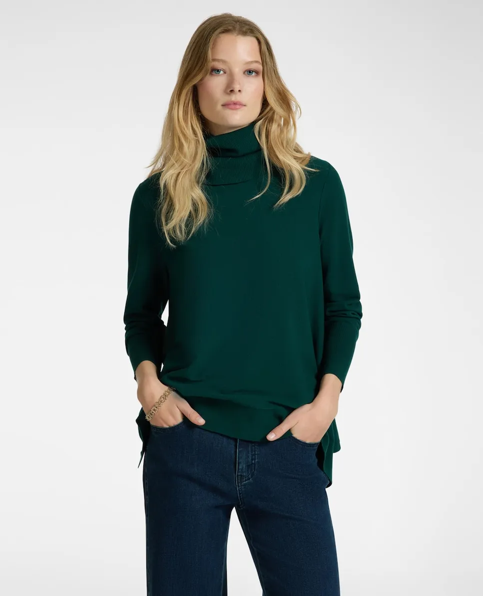 

Женский свободный джемпер со съемным воротником Elena Miró, зеленый