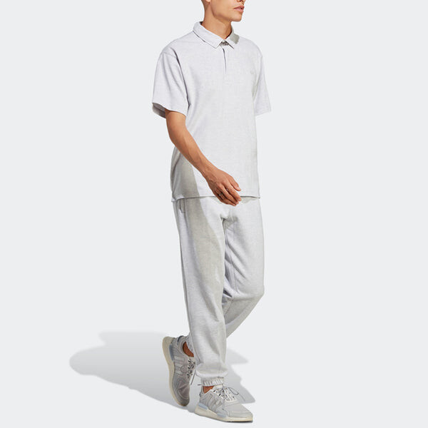 Футболка adidas Originals Premium Essentials Polo Shirt 'Grey', серый — фото 4