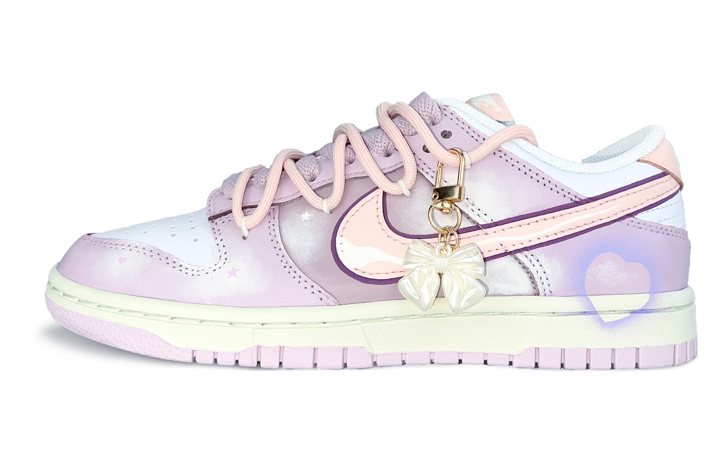 

Кроссовки Nike Dunk Skateboarding Shoes Women's Low-top Purple/Pink, розовый
