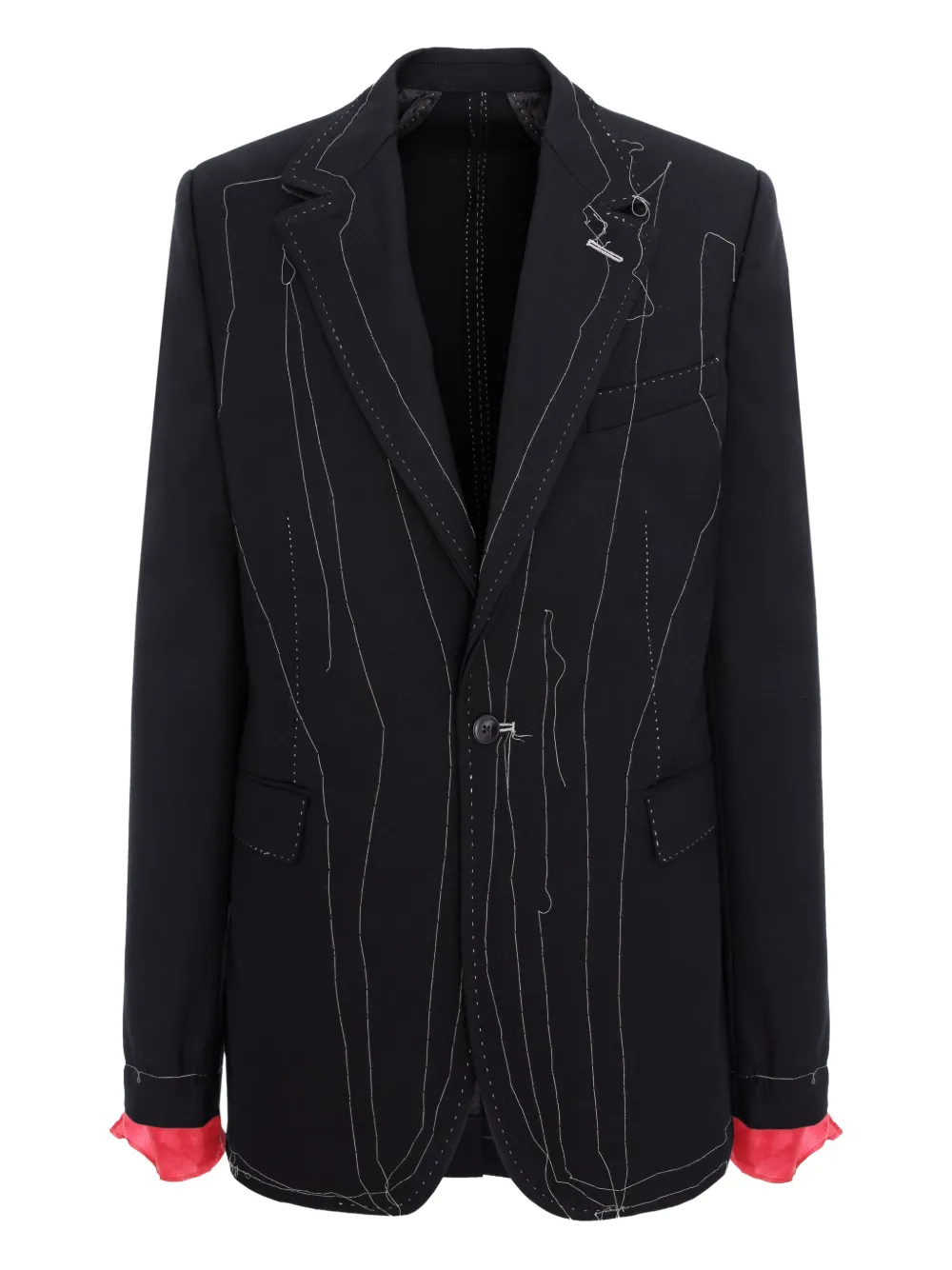 

Блейзер Avva с декоративной строчкой Cuanna, черный