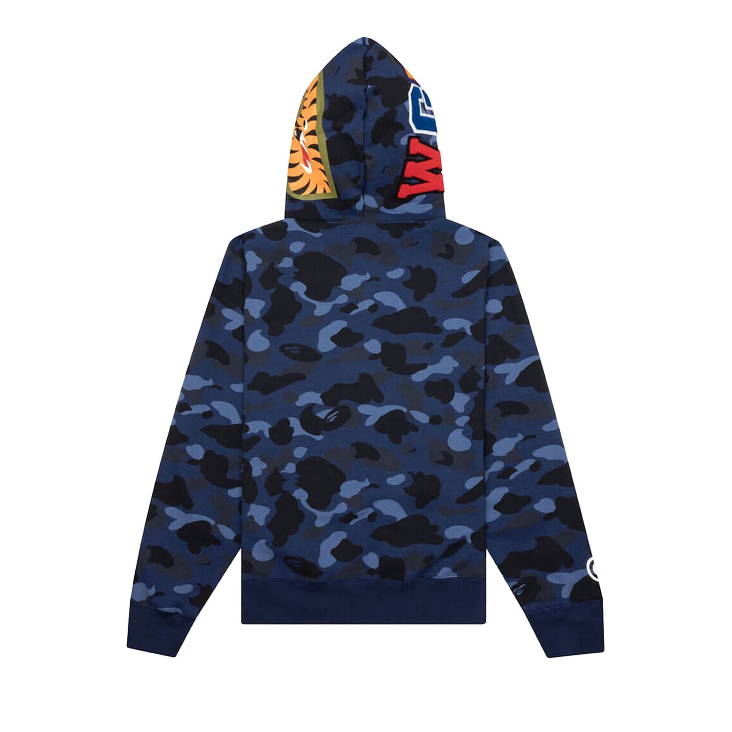 Толстовка на молнии с камуфляжным принтом BAPE, темно-синяя — фото 2