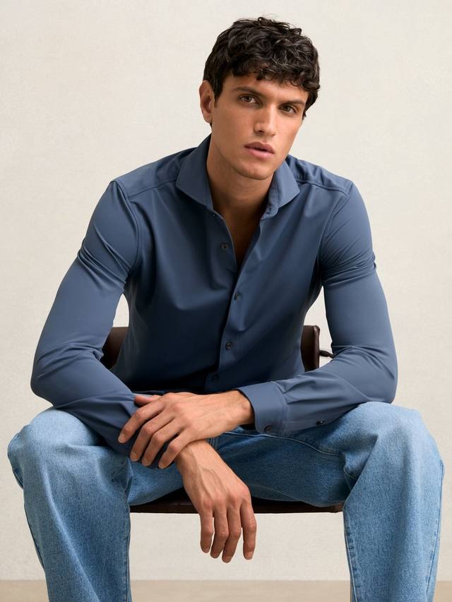 

Рубашка Charge Regular Fit Reiss, Dark Airforce Blue