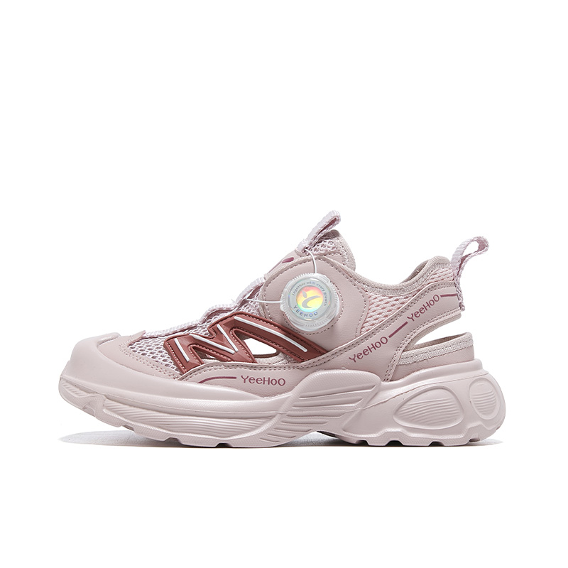 

Противоскользящие амортизаторы с износостойкими свойствами. Повседневная детская обувь. YeeHoO, розовый