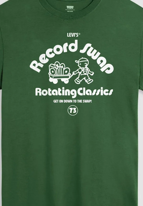Футболка свободного кроя с принтом Levi'S, Record Swap Green — фото 4