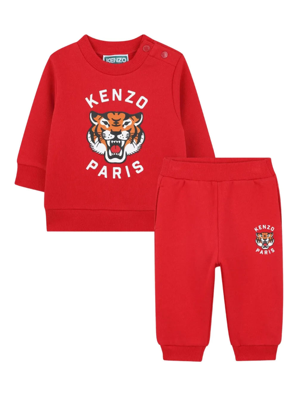 Спортивный костюм с логотипом Kenzo Kids, красный — фото 3