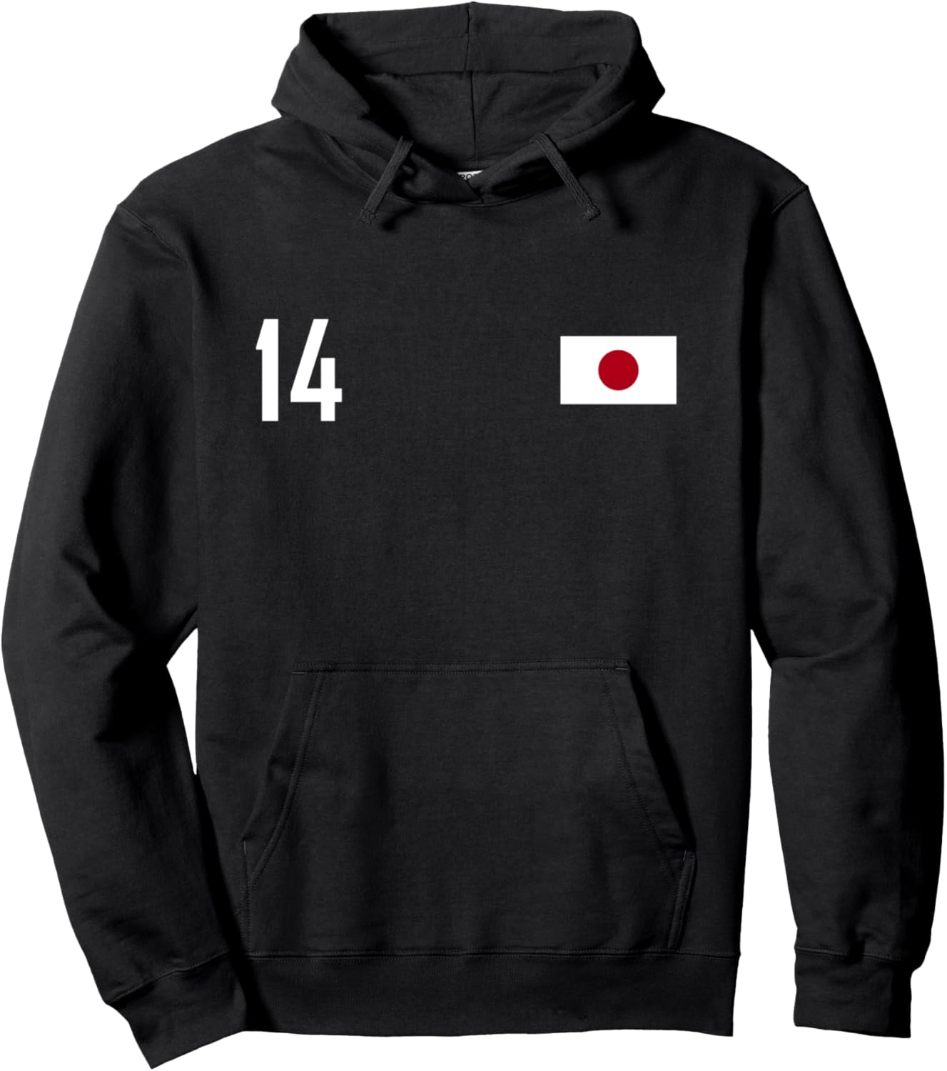 

Худи унисекс с флагом Японии № 14 (JAPAN Flag No.14 Unisex Hoodie) Atryink, черный