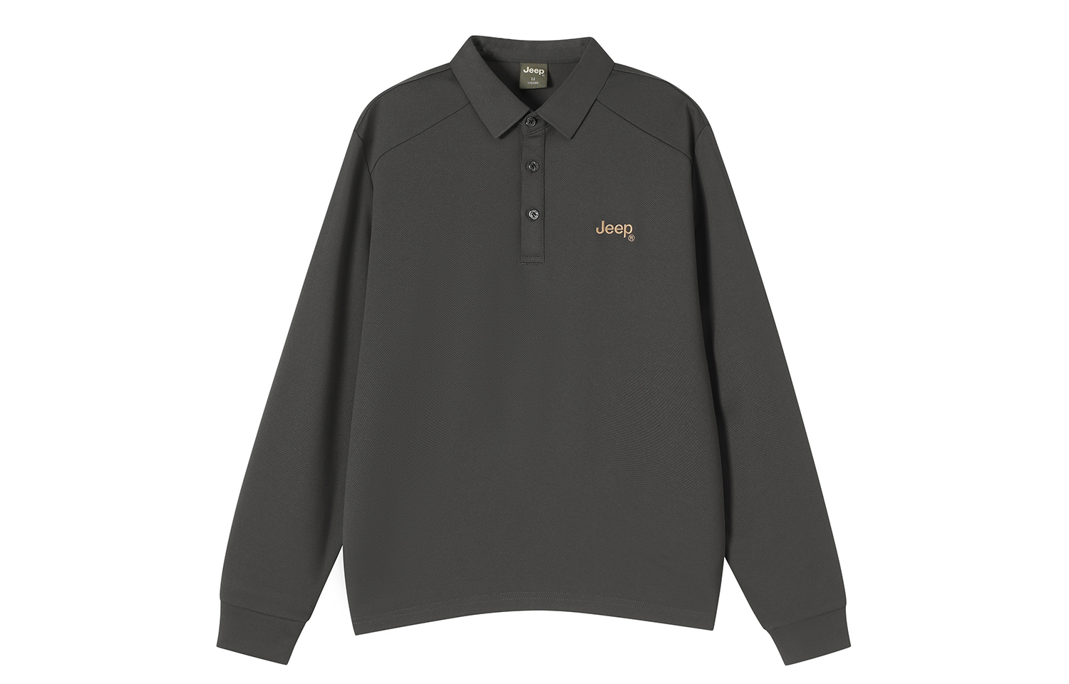 

Поло Unisex Lapel Moderate Straight Fit Jeep, серый