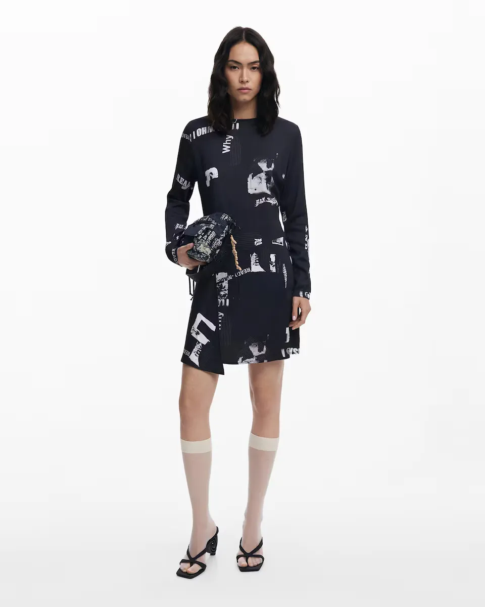 

Короткое платье в стиле ретро Desigual, черный