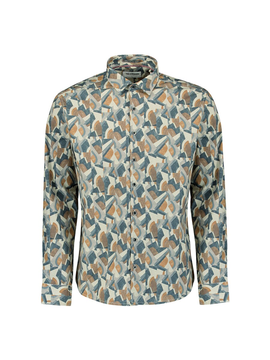 

Рубашка на пуговицах Comfort fit No Excess, небесно-голубой/темно-синий