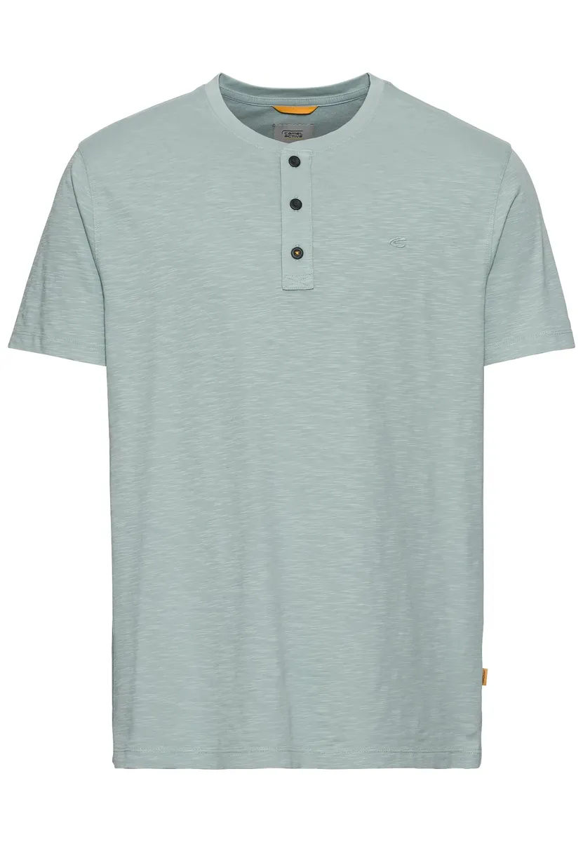 

Рубашка Henley цвета Camel Active, застежка на 3 пуговицы, зеленый