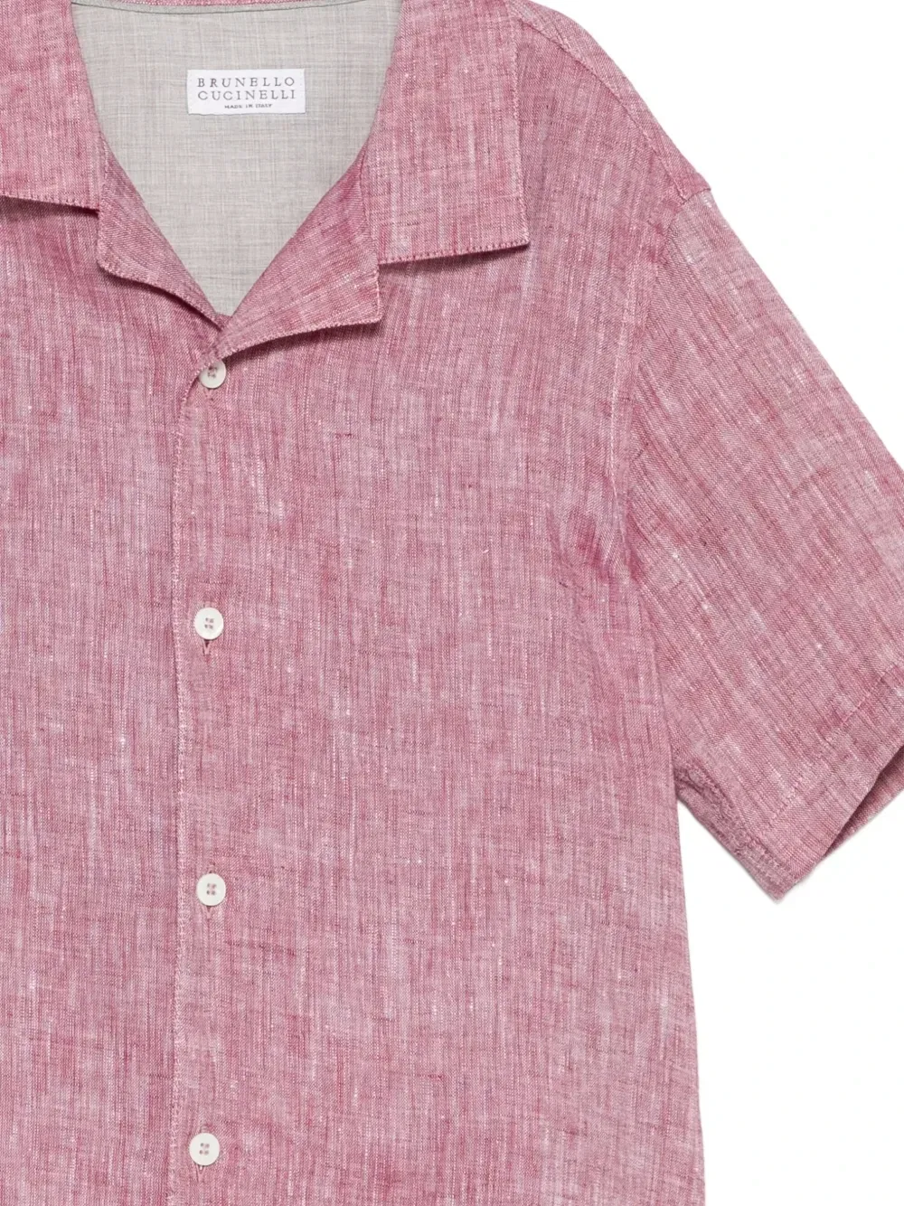 Рубашка на пуговицах Brunello Cucinelli Kids, красный — фото 3