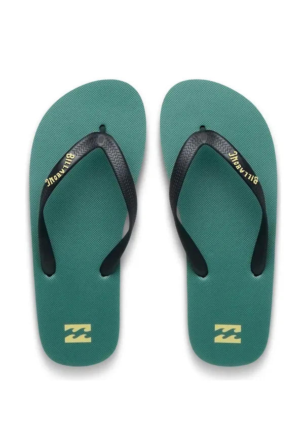 Шлепанцы Billabong Tides Slice Beach Flip Flops T Bar Sandals, зеленый — фото 3