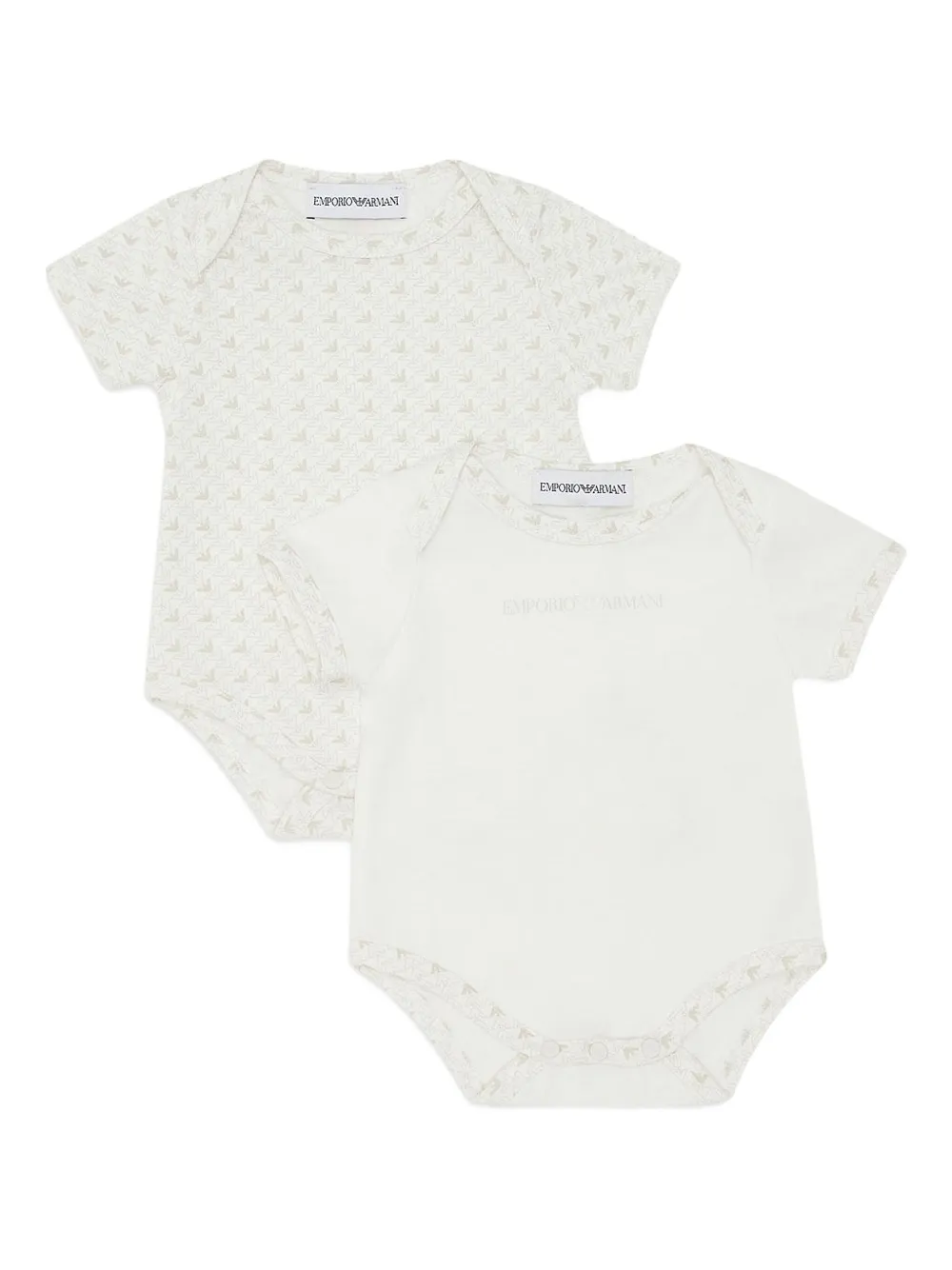 

Комплект из двух боди с логотипом Emporio Armani Kids, нейтральный