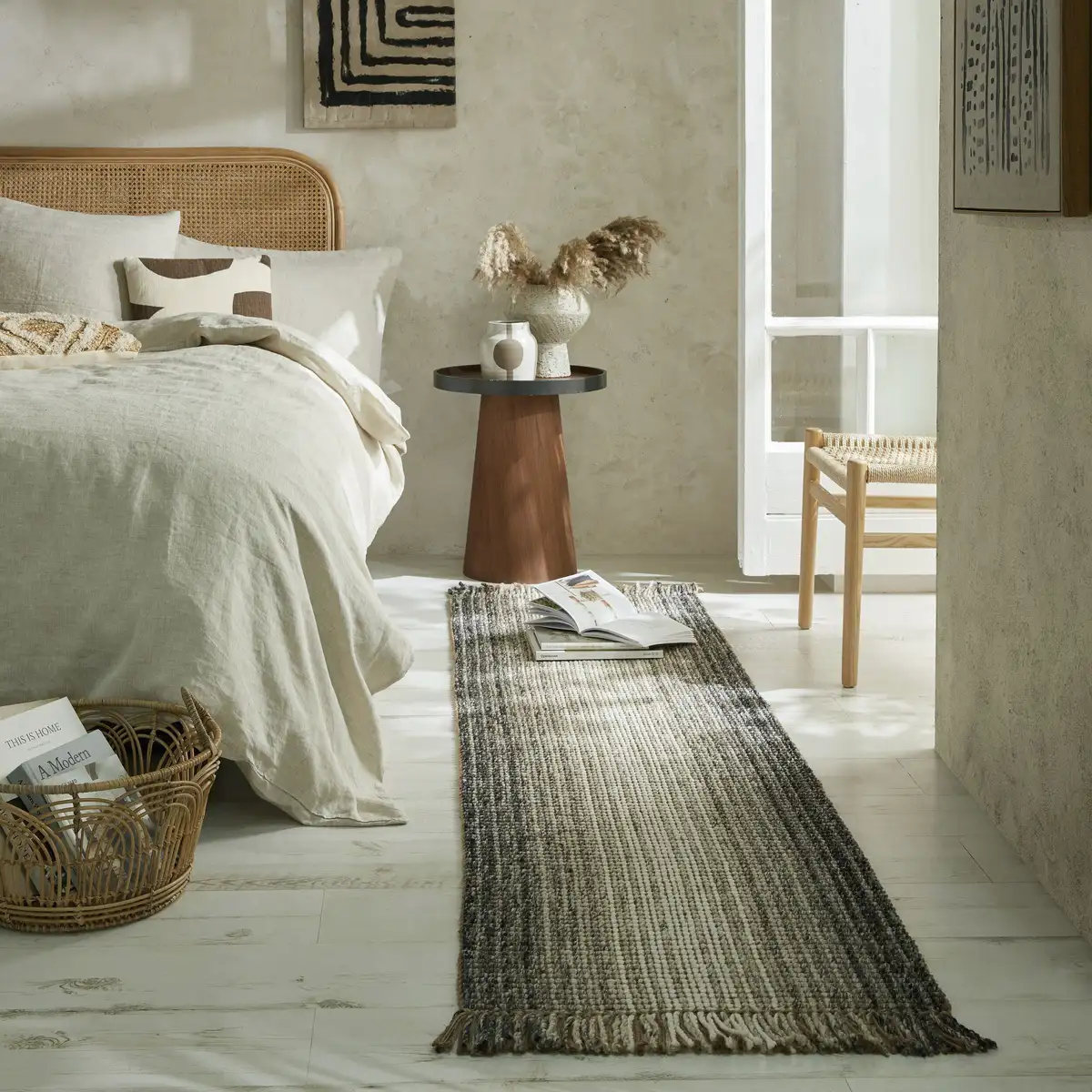 

Ковер FLAIR RUGS "Jute Ombre", прямоугольный 60х230 см, серый