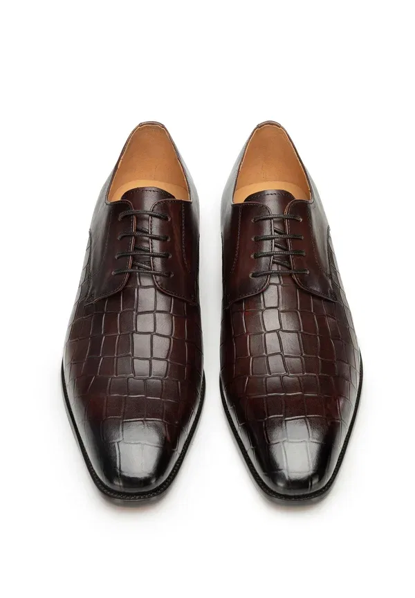 Дерби с крокодиловой текстурой Smart Lace Ups Wittchen, коричневый — фото 3