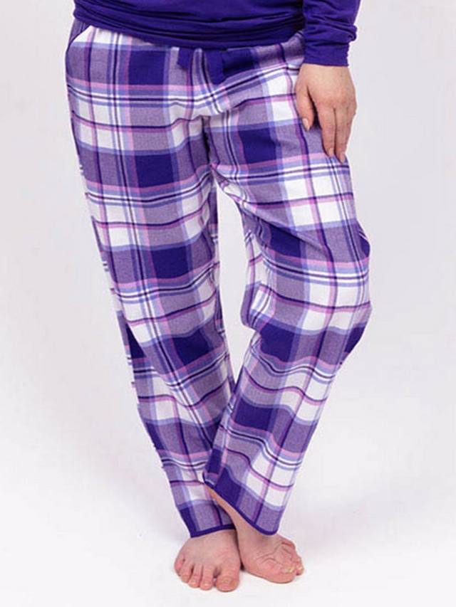 

Штаны пижамные Evolet Check Cyberjammies, Purple