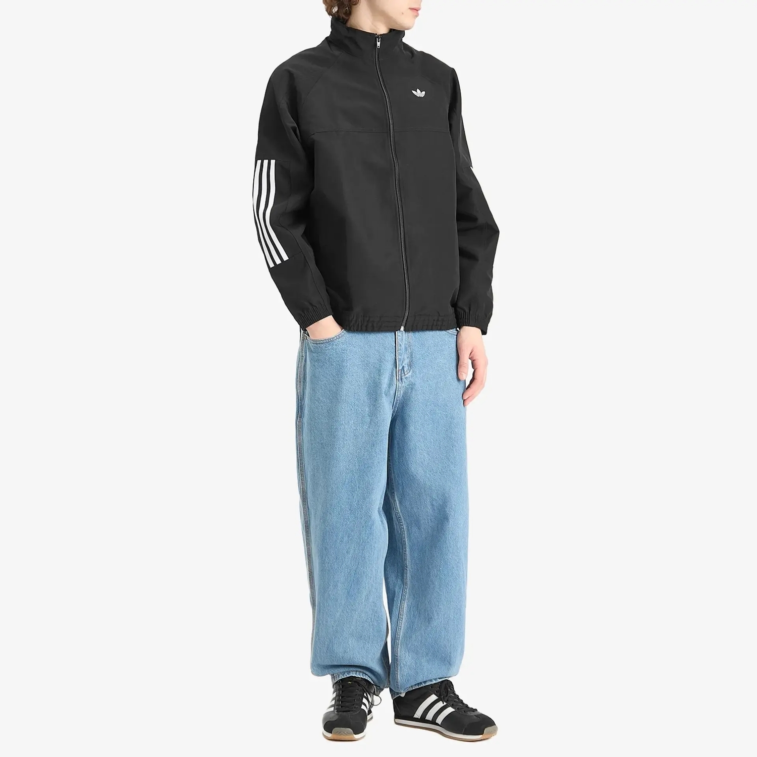 Adidas Originals Унисекс куртка для скейтбординга, Black/White — фото 4
