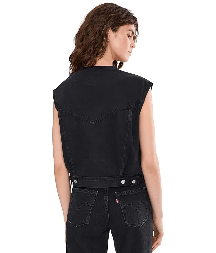 Жилет Collarless Shrunken 90s Vest  Levi's Premium, None Your Business Stone — фото 4