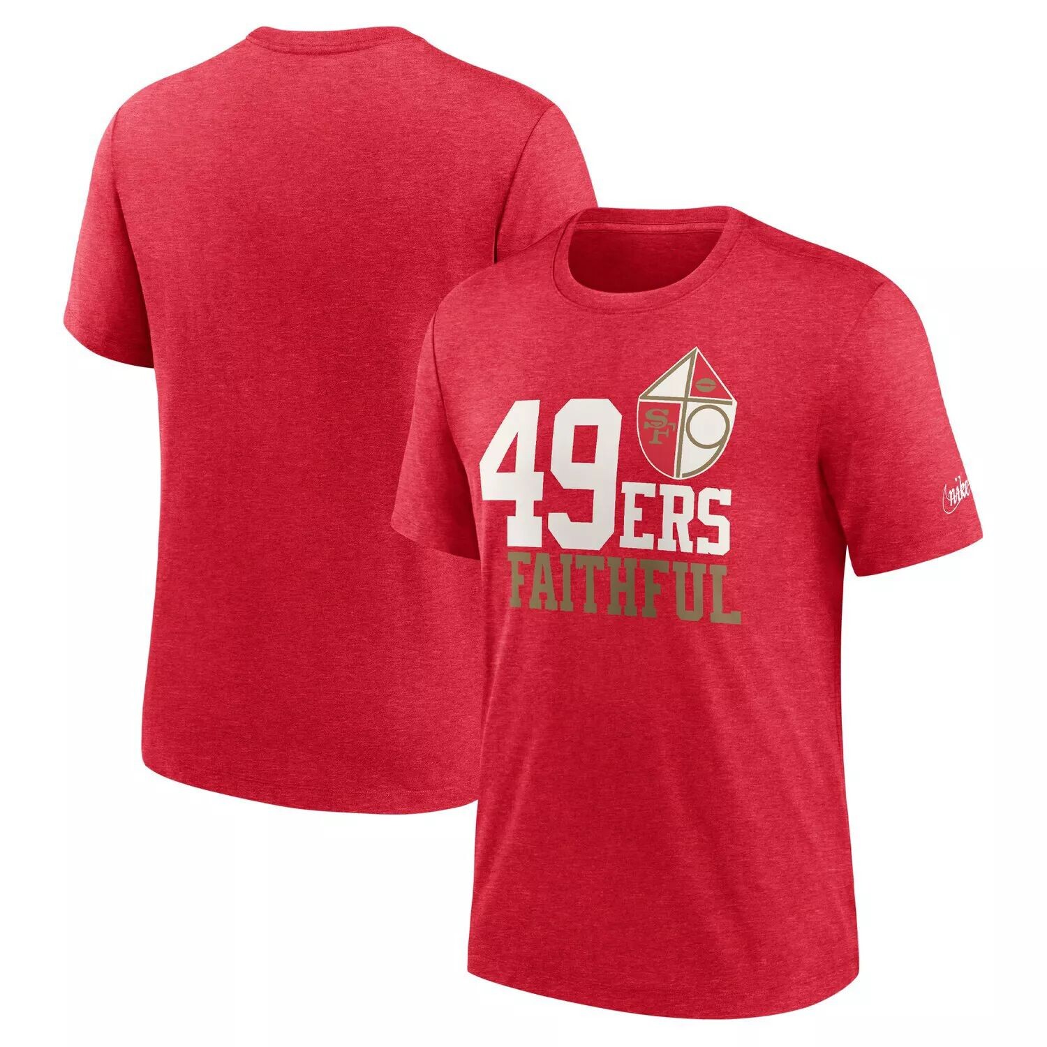 

Мужская футболка Heather Scarlet San Francisco 49ers Local Tri-Blend Nike