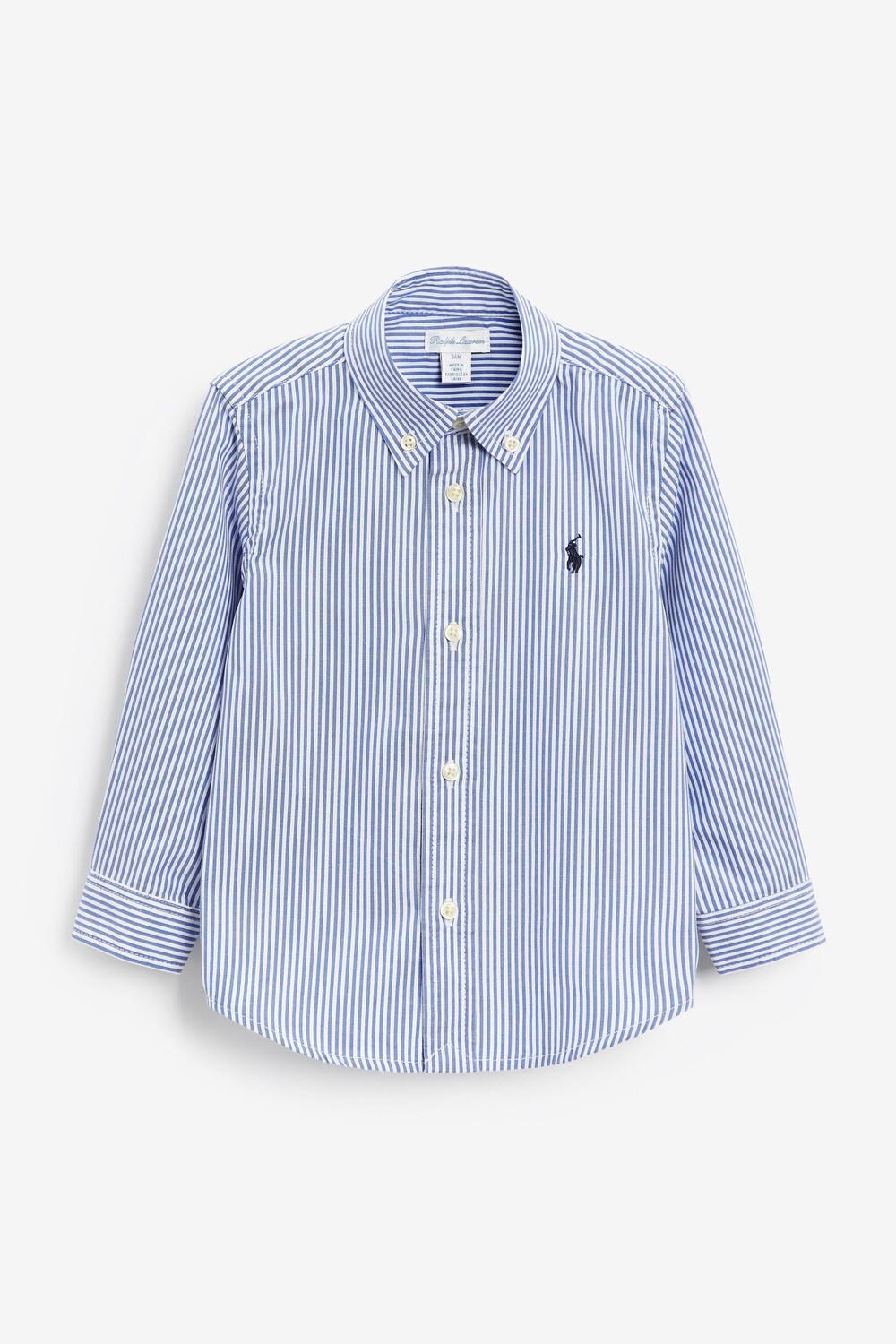 

Рубашка-Оксфорд в голубую и белую полоску Polo Ralph Lauren, синий