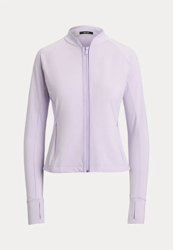 Куртка-Бомбер из эластичного трикотажа на молнии, тренировочная куртка Polo Ralph Lauren, Lovely Lilac — фото 4