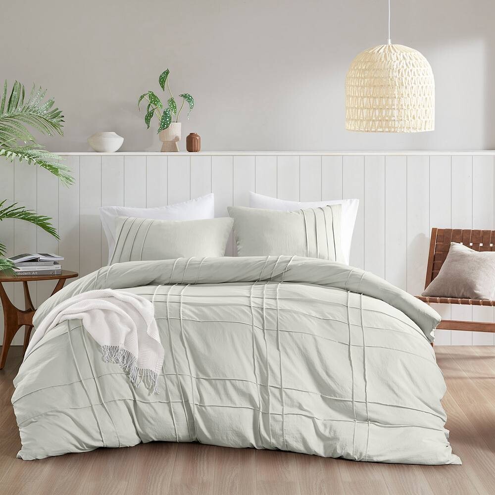 

510 Design Porter Комплект мягких моющихся пододеяльников со складками, цвет Silver