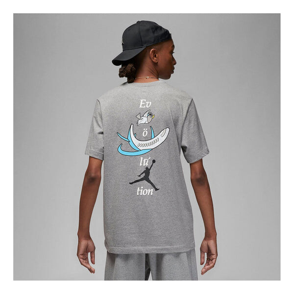 Футболка Air Jordan Logo T-Shirt 'Grey', серый — фото 2