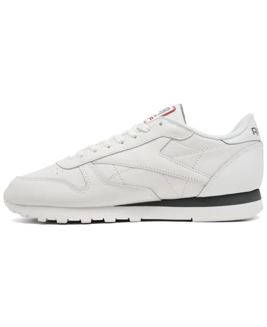 Мужские классические кожаные повседневные кроссовки от Finish Line Reebok, chalk, серый — фото 2