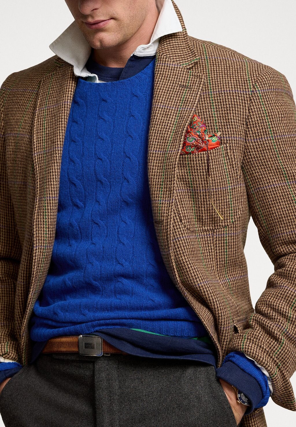 

Вязаный свитер CABLE-KNIT WOOL-CASHMERE JUMPER Ralph Lauren, темно-синий