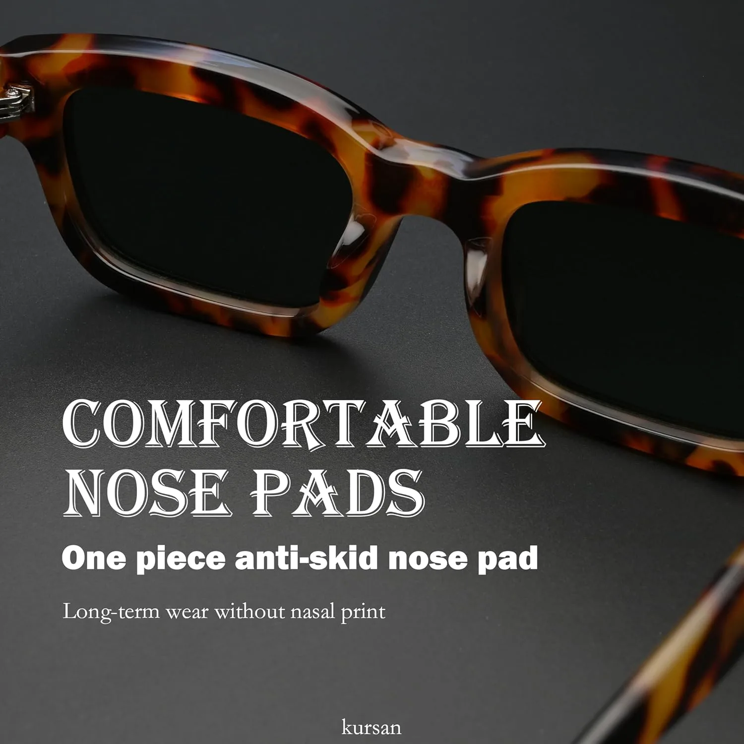 

Солнцезащитные очки Kursan в квадратной оправе для женщин и мужчин, модные солнцезащитные очки в толстой оправе, черные, защита от УФ-излучения UV400, Khaki/Brown